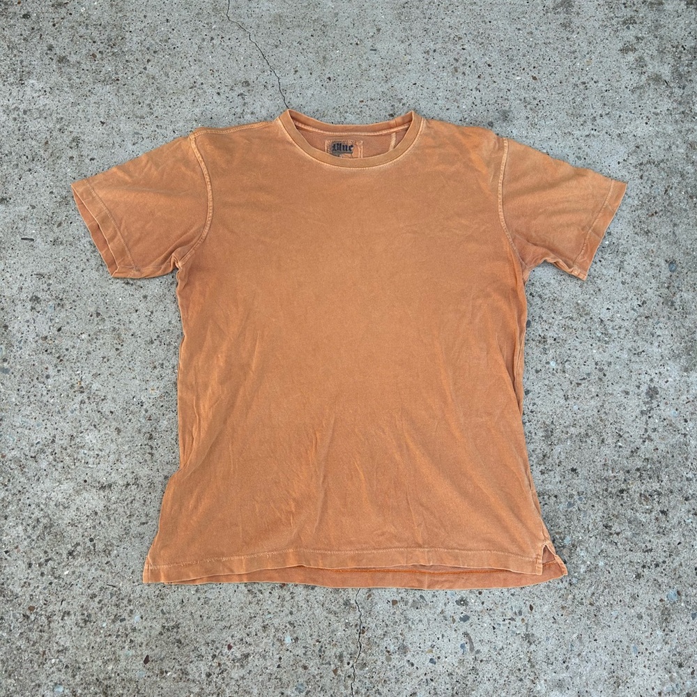 Blue by Pronto Uomo Mens Orange T-Shirt Short Sleeve Size Large 100% Cotton